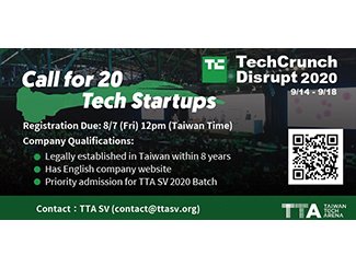 TTA X TechCrunch Disrupt 2020 is Calling for Startups!